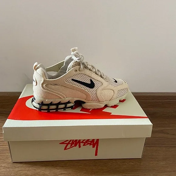 Nike Retro Cream Mesh Breathable Sneakers - Picture 3 of 6